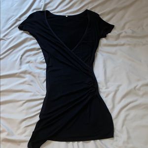 Black Asymmetrical Bodycon Dress
